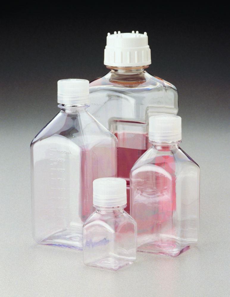 Thermo Nalgene Square Bottle 2000 mL PC Grad with Screw Cap, Autoclavable
