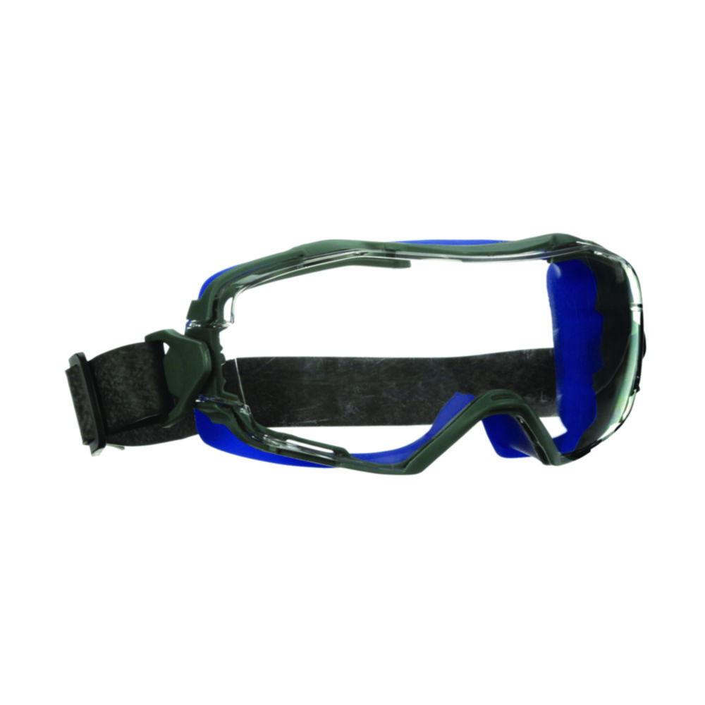 3M GoggleGear 6000 Full Vision Glasses GG6001NSGAF-BLU, Blue Frame, Neoprene Strap, Clear Glass

