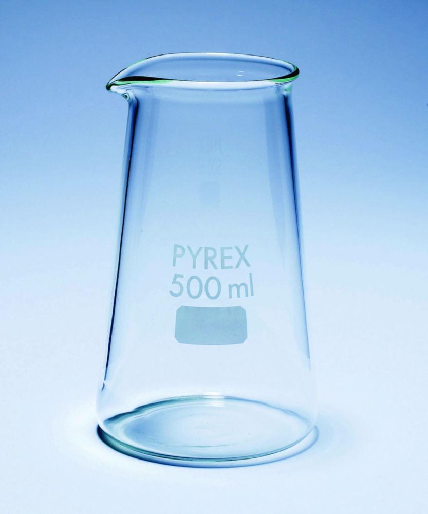 DWK Pyrex Borosilicate Glass Beaker 250 mL, Conical Shape with Spout, Pack of 10

