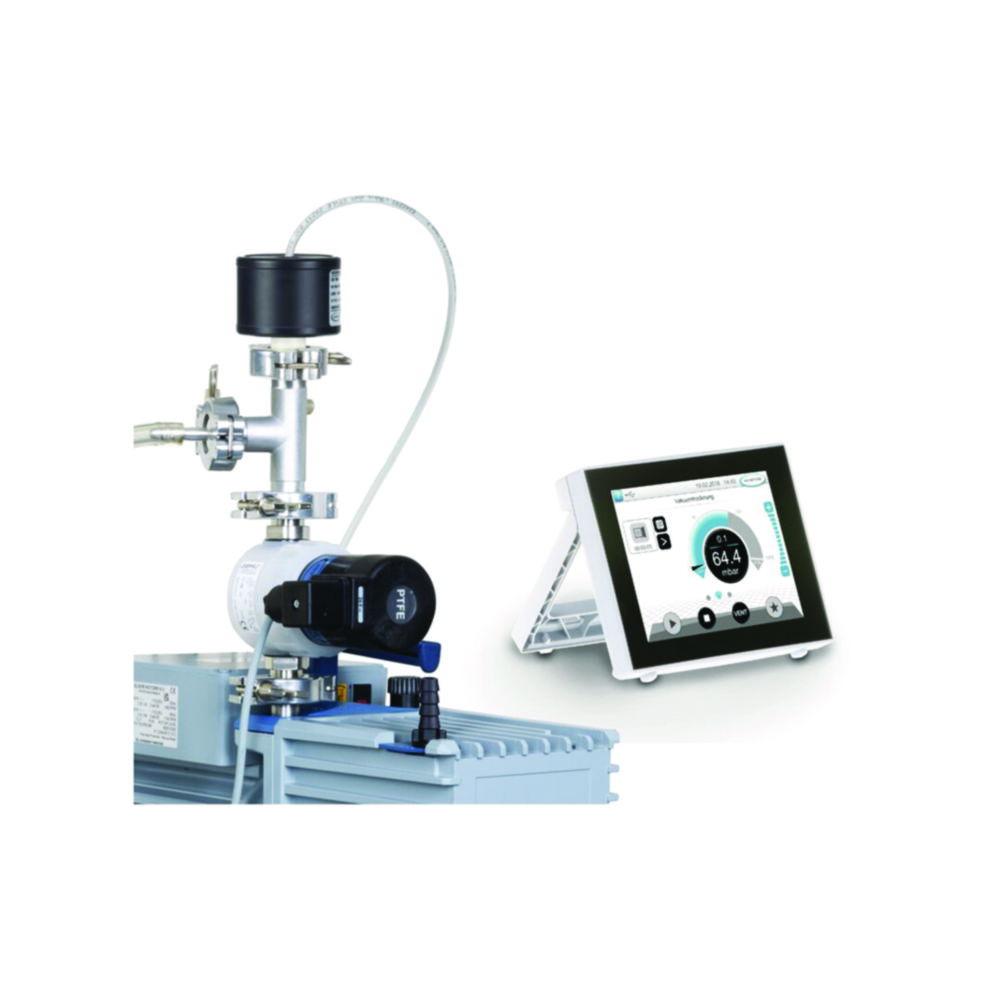 VACUU·SELECT package for fine vacuum control with Pirani sensor for KF DN 16, with in-line isolation