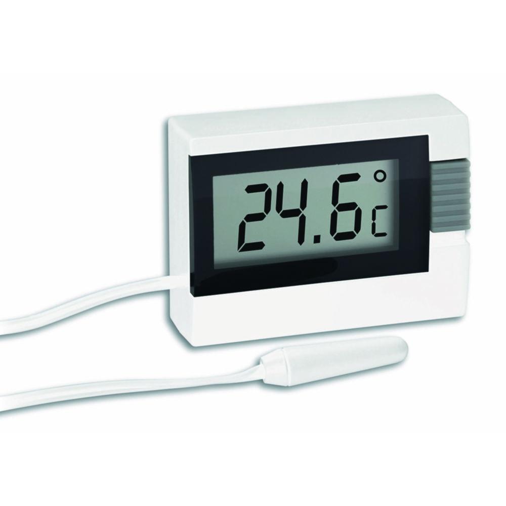 Digitale thermometer internal -10...+60°C, external -50...+70°C, white, 3m cable, 52x39x15 mm, Batterie