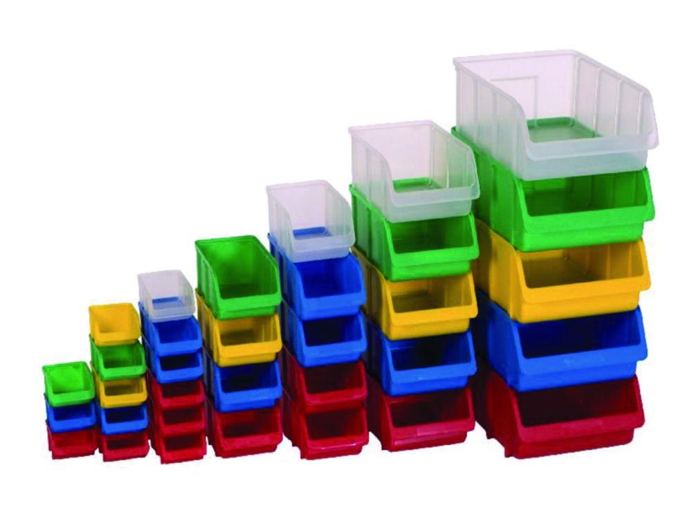 Storage bin, PP, size 2/L, red 100x215/185x75mm