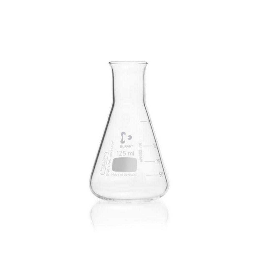 DWK Duran 125 mL Narrow Neck Erlenmeyer Flask