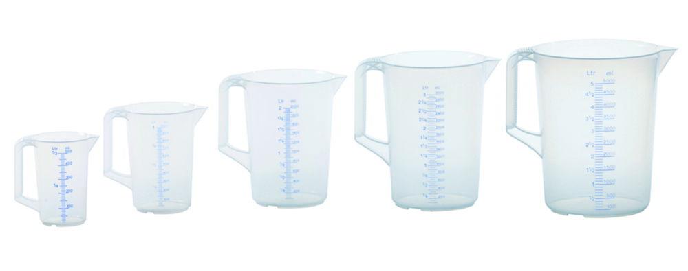 Measuring jug 500ml, PP, 2 scales transparent, closed handle