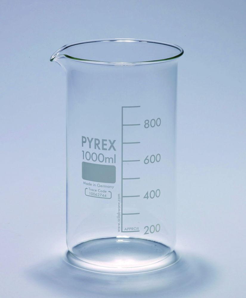 DWK Heavy Duty Beaker 1000 mL, Pyrex, 108x156 mm, Pack of 6

