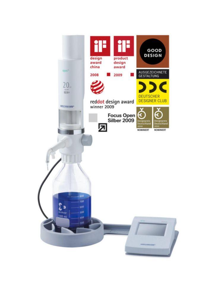 Hirschmann Dispenser Opus Titration Vol. 20 ml, Power Supply with Euro-Plug 230 V