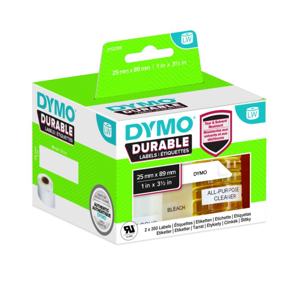 Dymo Original High-Performance Label for LabelWriter, Plastic Coated White Permanent Resistant, 25mm x 89mm (2 x 350 Labels)

