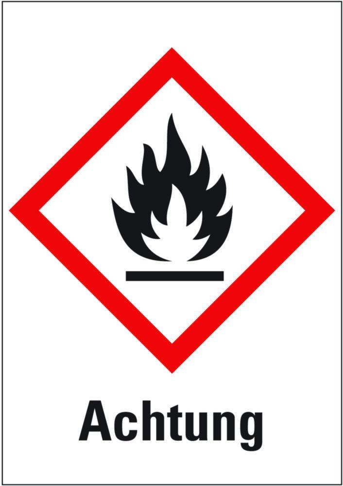 Kroschke Hazardous Material Symbols, Danger of Flammable Substances, 37 × 52 mm, Pack of 6