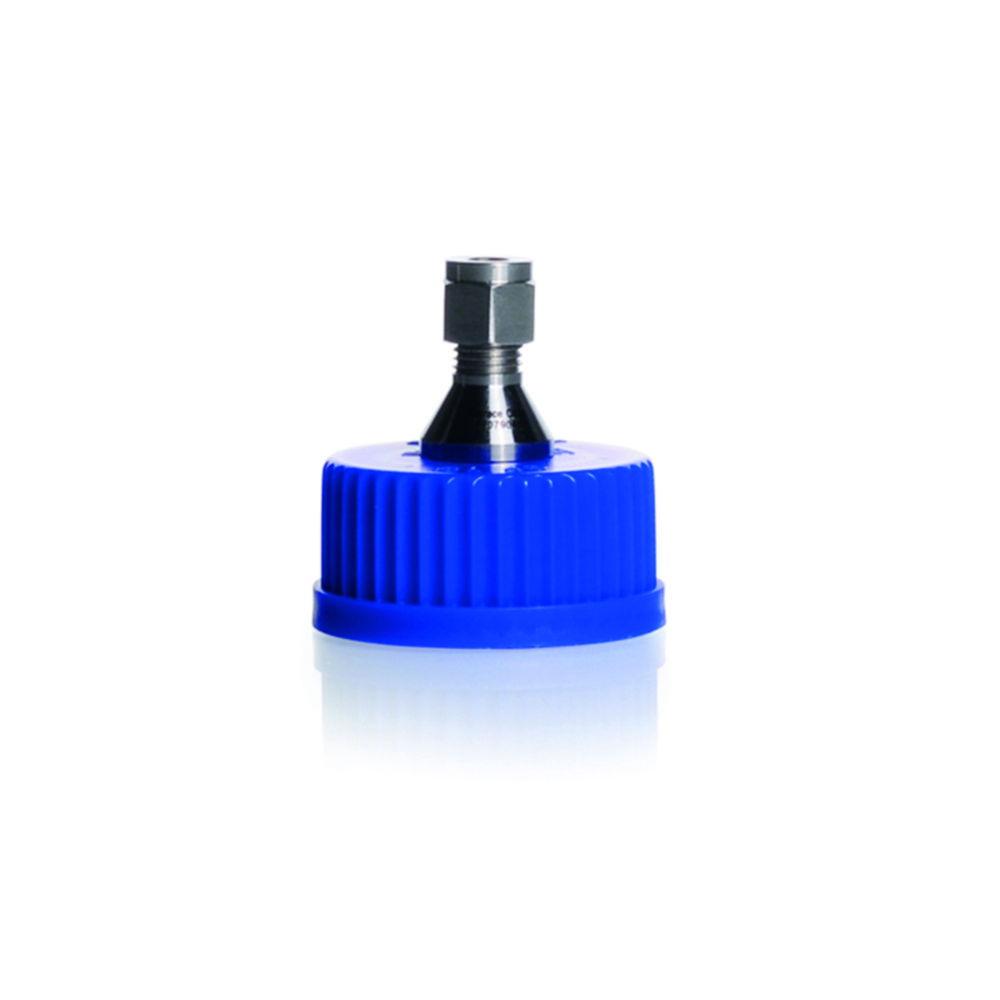 DWK Duran Screw Cap GL 45, PP with Temperature Probe Holder Stainless Steel