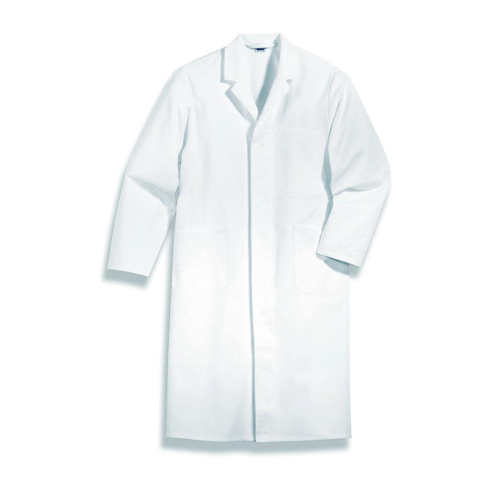 Uvex Men's Laboratory Coat, Size 62, White, 100% Cotton, Length 115 cm, Model 143

