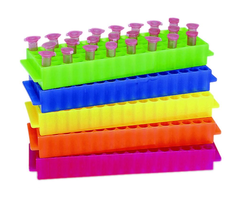Heathrow Scientific 80-Well Blue Polypropylene Microtube Rack for 1.5/2.0 mL Tubes
