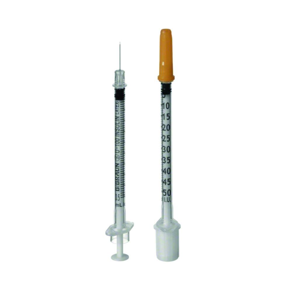 B. Braun Omnican 50 Insulin Syringes 0.5 ml with Integral Needle 0.30 x 8 mm, Pack of 100

