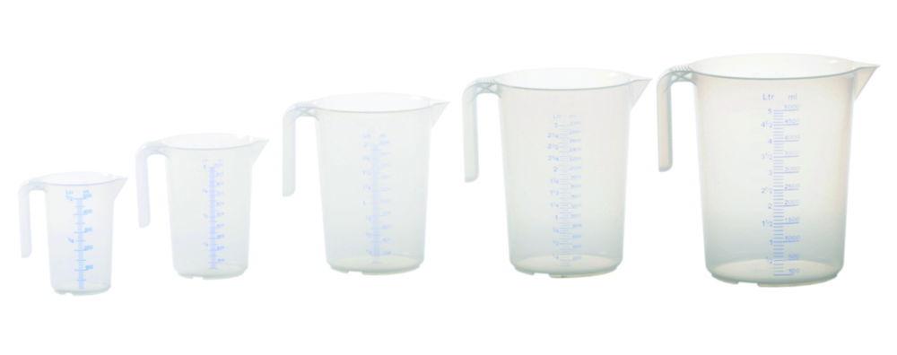 Measuring jug 2000ml, PP, 2 scales transparent, open handle, stackable
