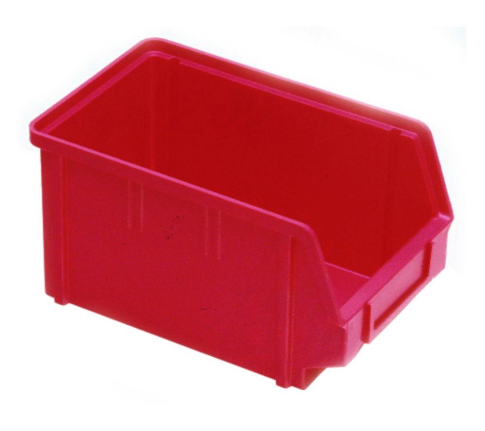 Hünersdorff Storage Bins, PS, Red, 230/200x145x125 mm
