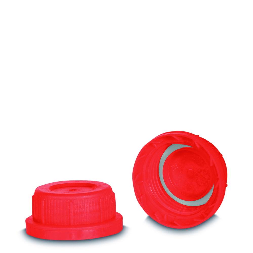 RIXIUS UN Caps 45, HDPE Red (Pack of 16)