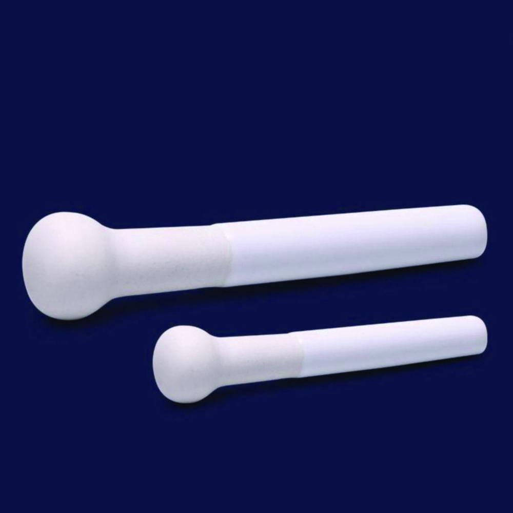 Porcellaine pestle 30 mm Ø length 135 mm, glaced, white, DIN 12906