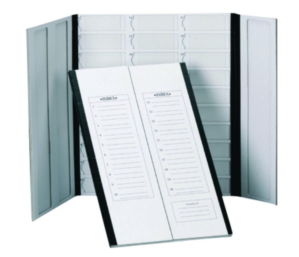 Heathrow Scientific 20-Place Cardboard Slide Tray, Blue Trim, 208 x 341 x 9 mm