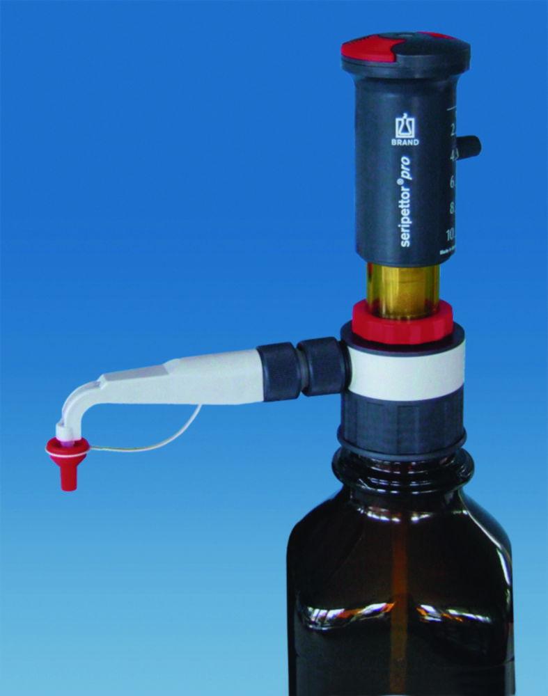 BRAND Seripettor Pro, 1.0-10 mL Bottle-top Dispenser with SafetyPrime Valve