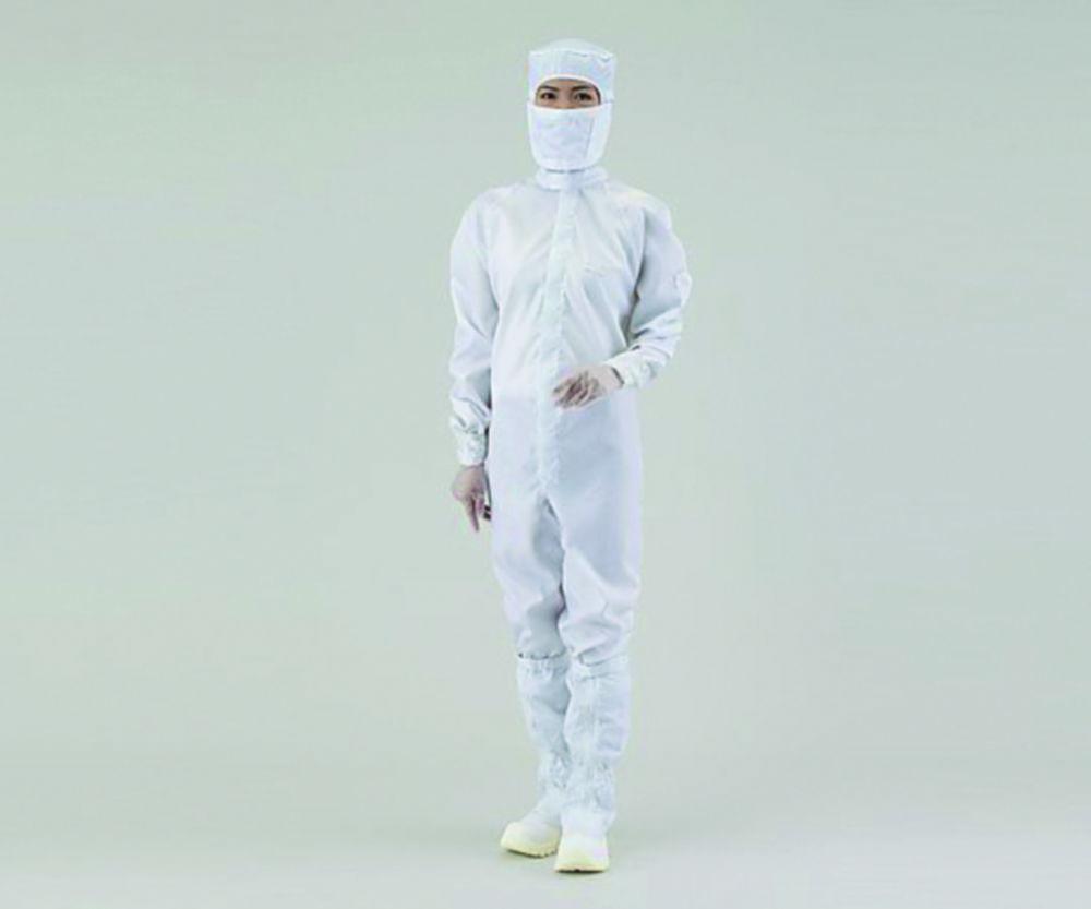 AS One Aspure Cleanroom Overall Type 11120SB with Hood, Size L (Blue)