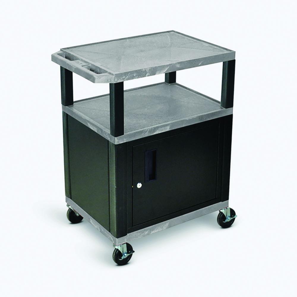 Langkavel Laboratory Trolley WTLK 42 C, Red 46x61x106 cm, 3 Trays including Black Cabinet