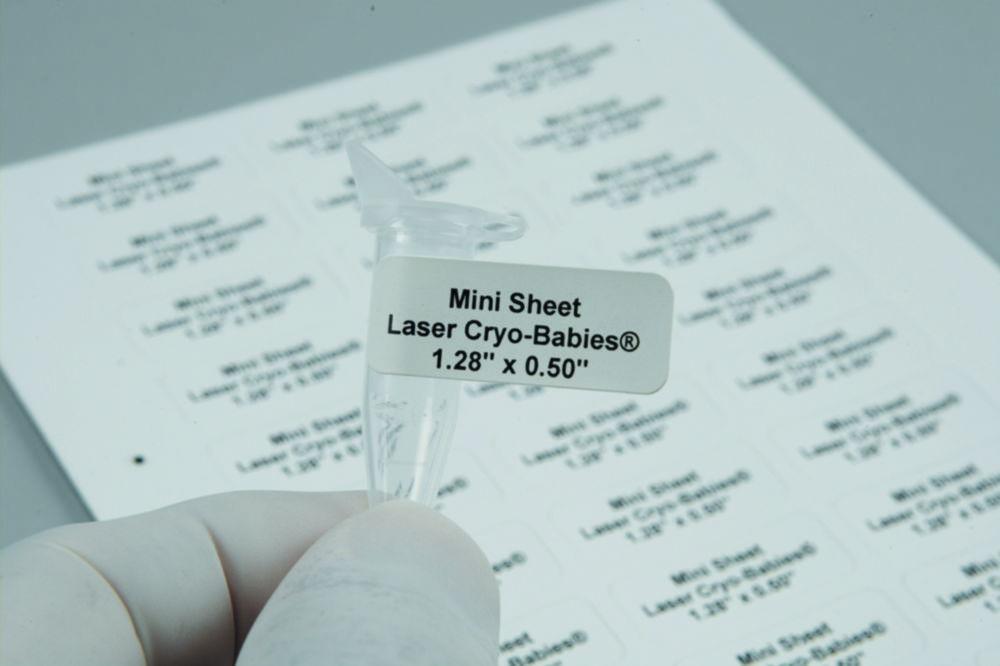 Heathrow Scientific Laser Cryo Babies 33 x 13 mm, White, Pack of 1700, 20 x 85