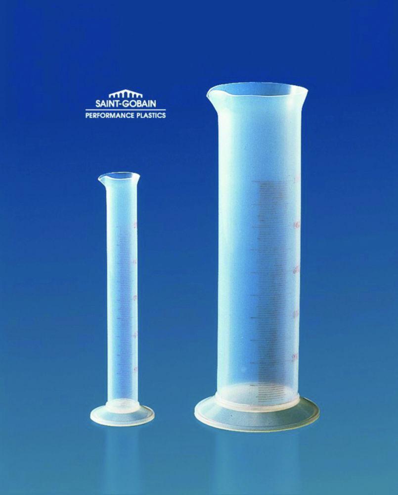 Saint-Gobain Chemware Volume Cylinder 100mL PFA, Graduated, with Spout, Broad Base

