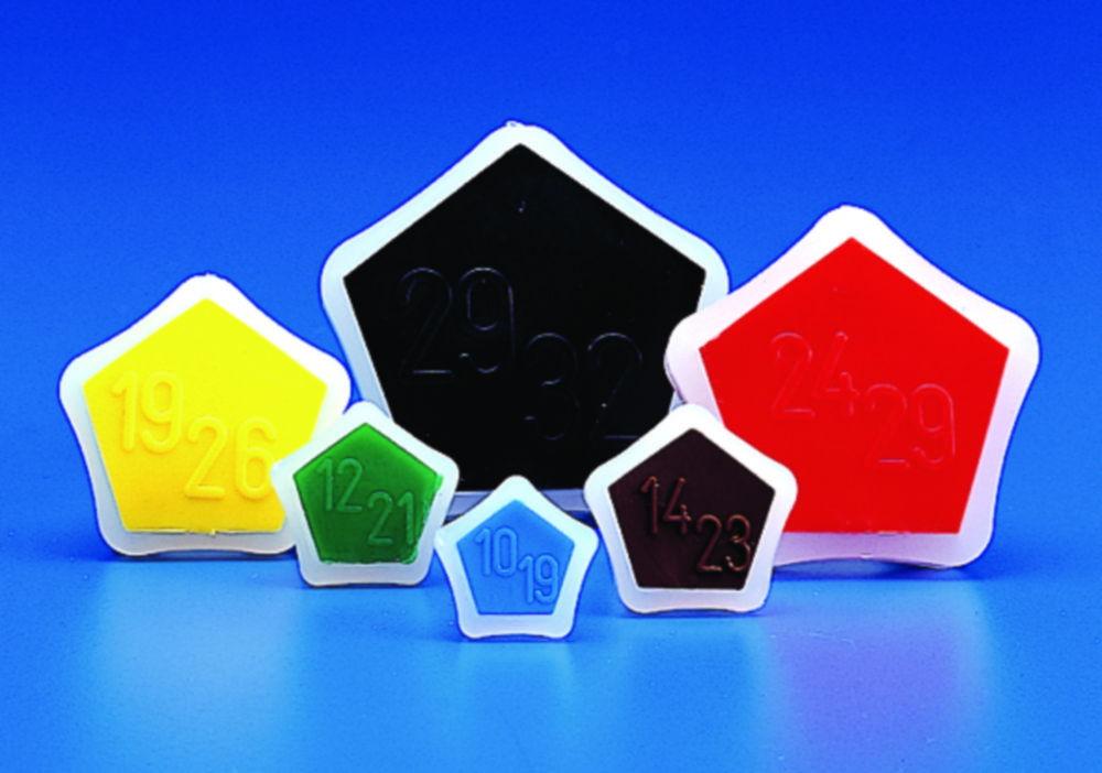 Kartell Conical Stoppers NS 19/26 PE Yellow Ø 16.4 mm