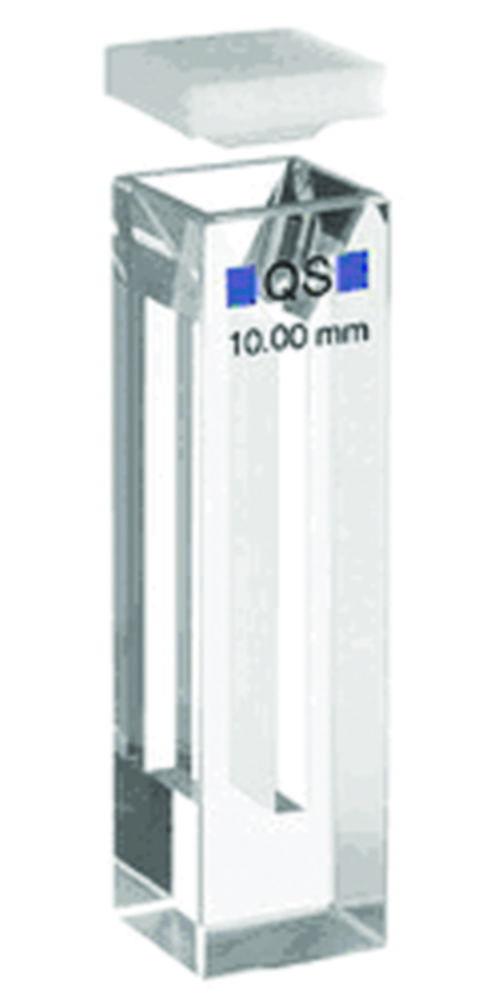 Hellma Micro-cuvette 108.002F-QS, 10x2mm Thickness Quartz Glass SUPRASIL, 500 µl with Cover of PTFE