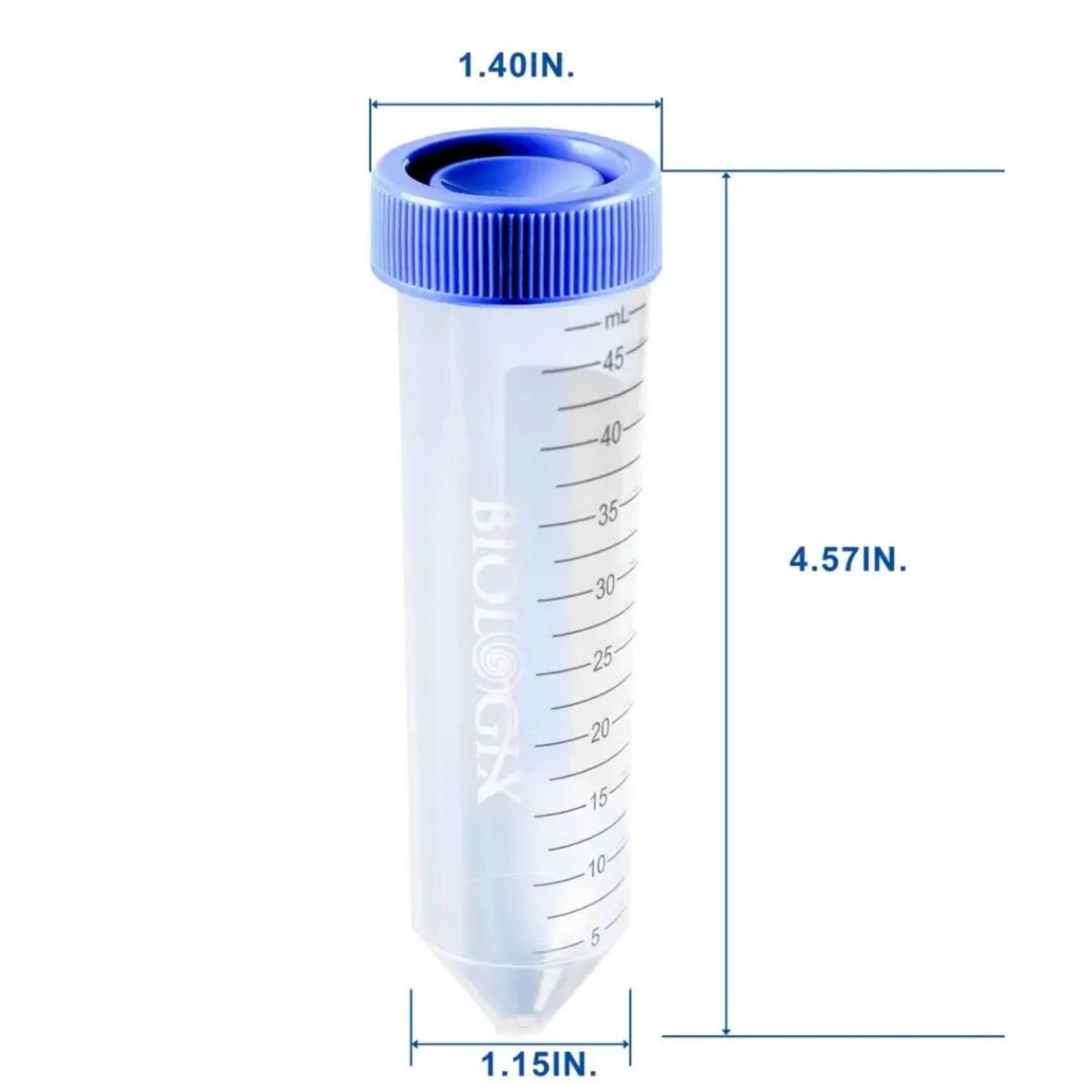 50ml Centrifuge Tube, Flat Cap, Pp, Sterile, Bulk, 500 Pcs/Case
