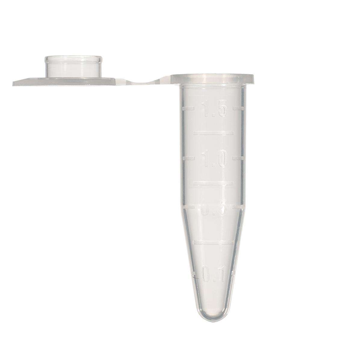 1.5ml Microcentrifuge Tube, Snaplock, Pp, Clear, 500 Tubes/Unit