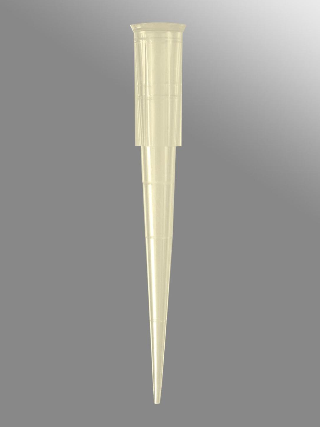 200ul Tips, Bevelled, Graduated, Yellow, 1000 Tips/Unit