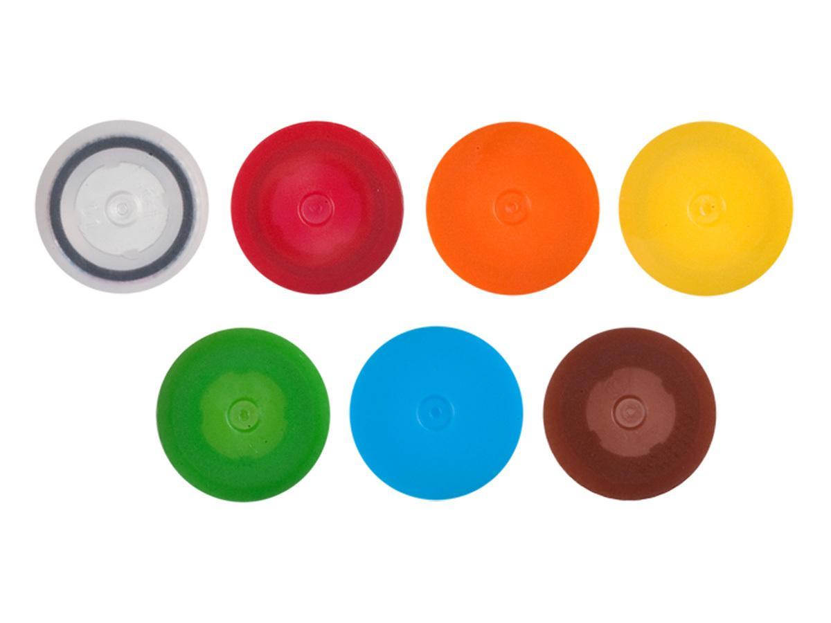 Screw Caps With 'O' Rings, Clear,  500 Caps/Unit