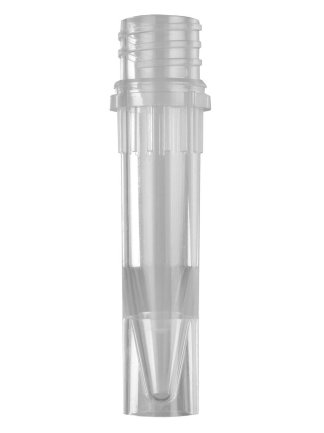 1.5ml Self Standing Screw Cap Tubes Only, Pp, Clear,  Nonsterile, 500 Tubes/Unit