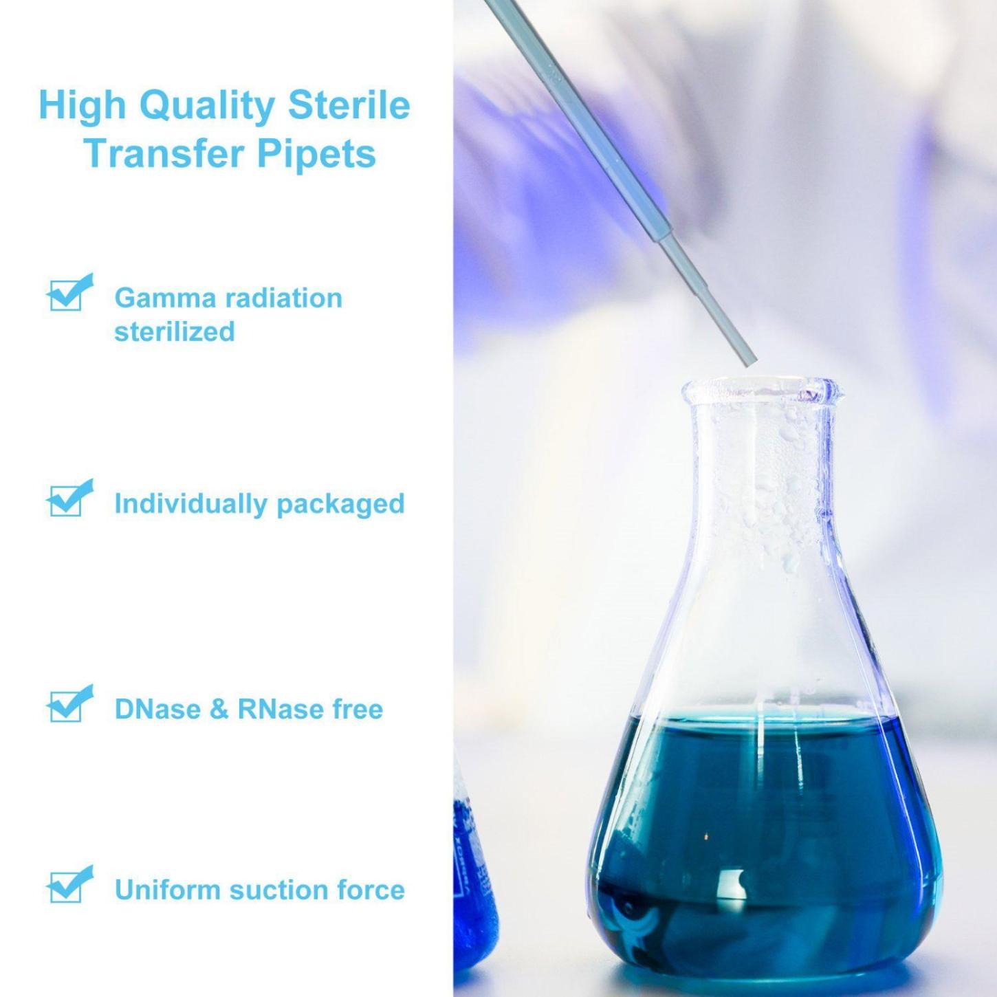3ml Transfer Pipette, Individually Wrapped, Sterile, 500 Pcs/Unit