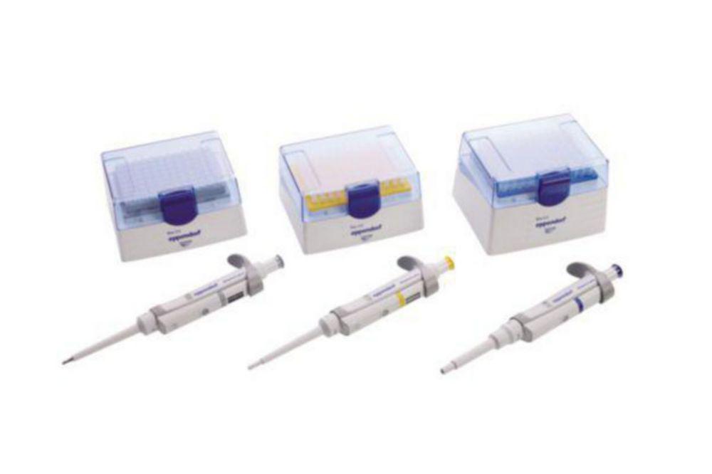Eppendorf Research Plus G 1-Channel Pipette 0.5-10 µL, 10-100 µL, 100-1000 µL including EpT.I.P.S.-Sample Bags, Pack of 3