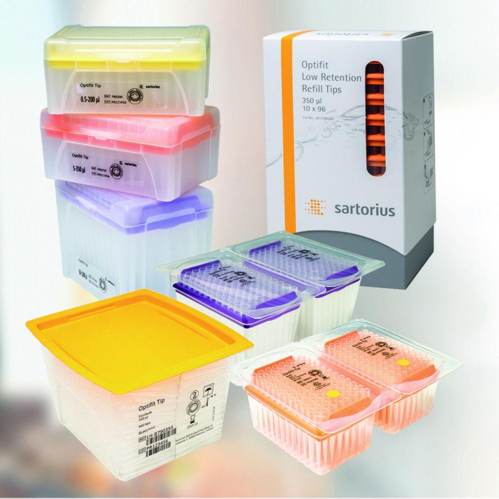 Sartorius Optifit Pipette Tips 50‑1200 µL Standard – 71.5 mm, Non‑Sterile Pack of 10×96
