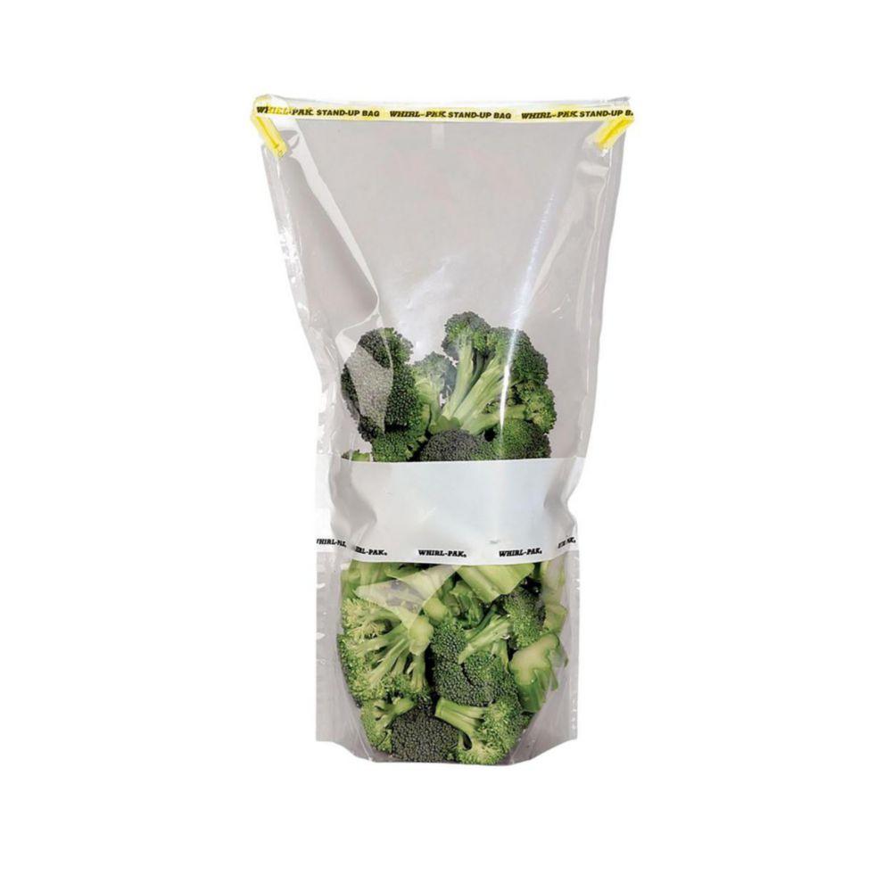 Nasco Whirl-Pak Sample Bags 190x380 mm with Writing Area, Sterile, Volume 2041 mL, Stand-Up (Pack of 250)