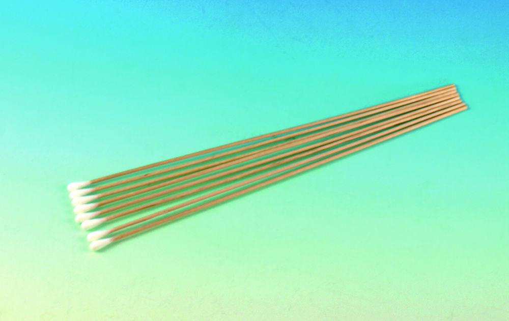 Glaswarenfabrik Karl Hecht Cotton Swabs (150 mm) with One-Sided Cotton Head – Pack of 100