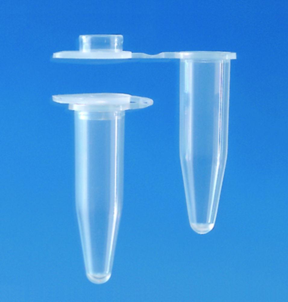 BRAND PCR Tubes 0.5 mL Transparent Flat Cap Single Pack of 1000