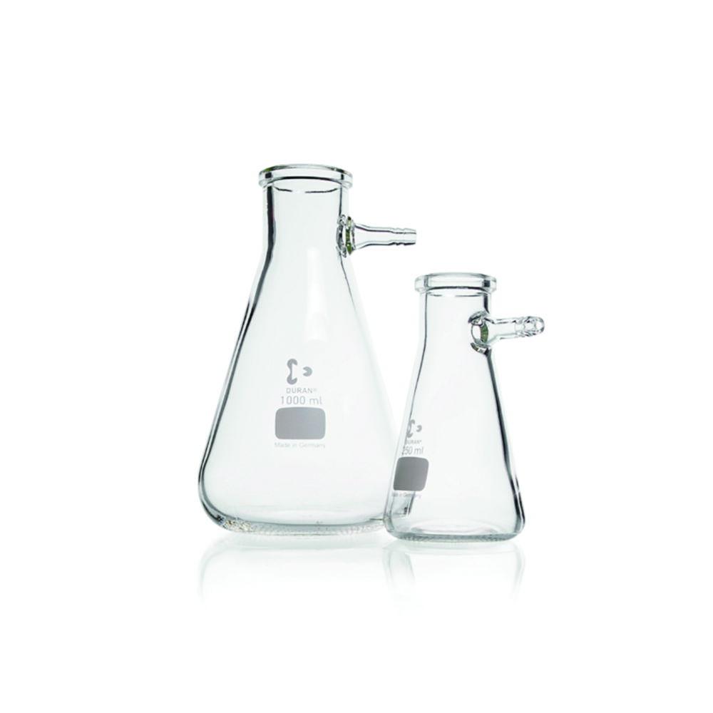 DWK Duran Filter Flask, 250 mL, GasAlive Erlenmeyer Shape