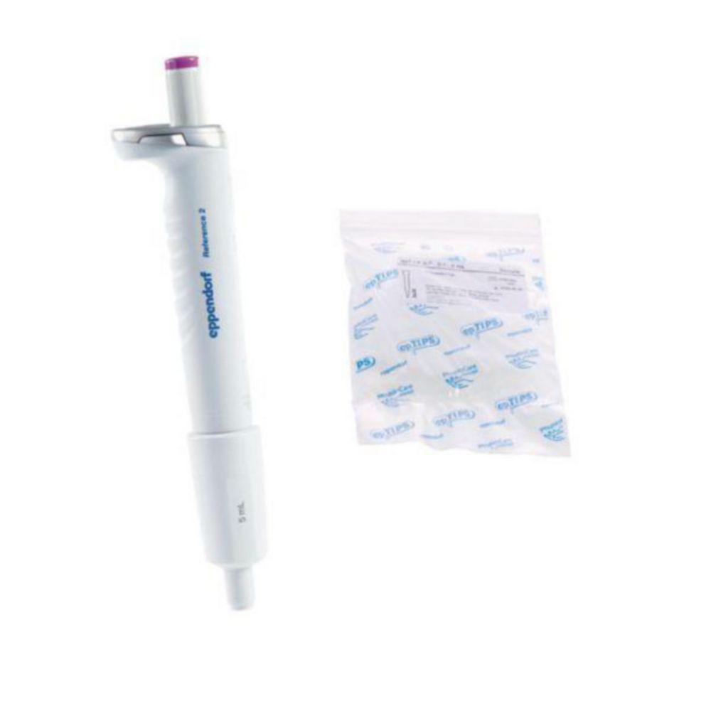 Eppendorf Reference 2 G Variable Single-Channel Pipette 0.5-5 mL, Purple including EpT.I.P.S.-Box