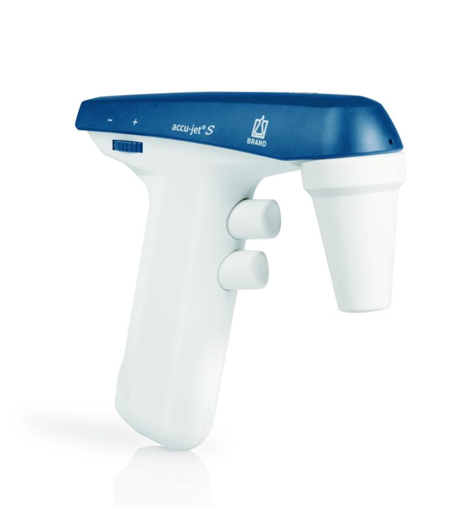 BRAND Pipette Controller accu-jet S for 0.1 - 200 ml Pipette, Petrol, with Universal Power Supply Unit 100-240 V 50/60 Hz, Wall Bracket and 2x M. Filter