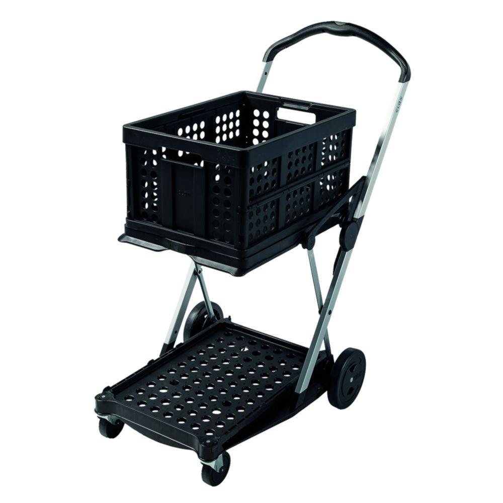 Clax Laboratory Trolley with Folding Box 46L Black Edition