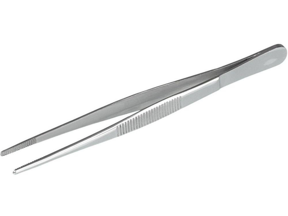 Bürkle Tweezers 130 mm, Stainless Steel, Blunt Straight Shape