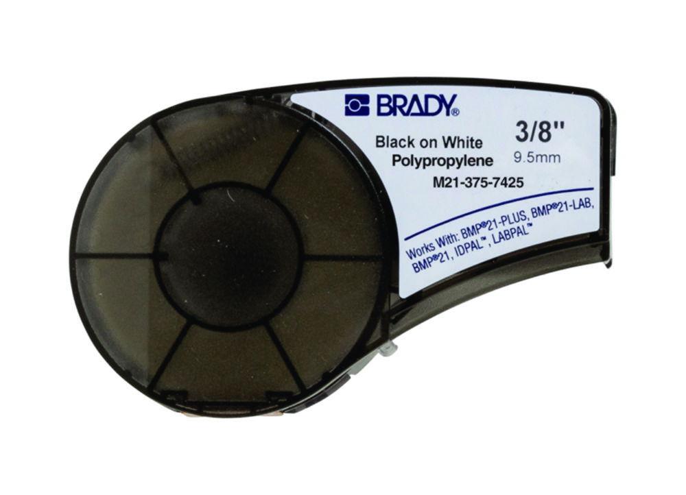 Brady Labels M21-375-7425, 9.53x6.4m, Black on White, Polypropylene, Roll of 6.4 m