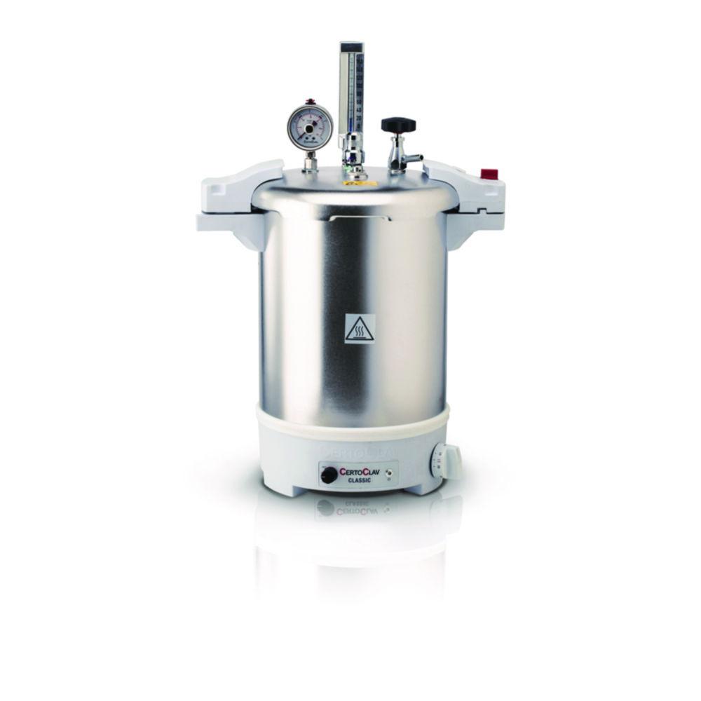 CertoClav Classic Alternative Valve with 115°C or 121°C, 18L Stainless Steel Autoclave