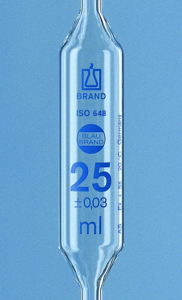BRAND Volumetric Pipette 4 mL with 1 Mark Blaubrand CL-AS AR Glass KB Blue Grad (Pack of 6)