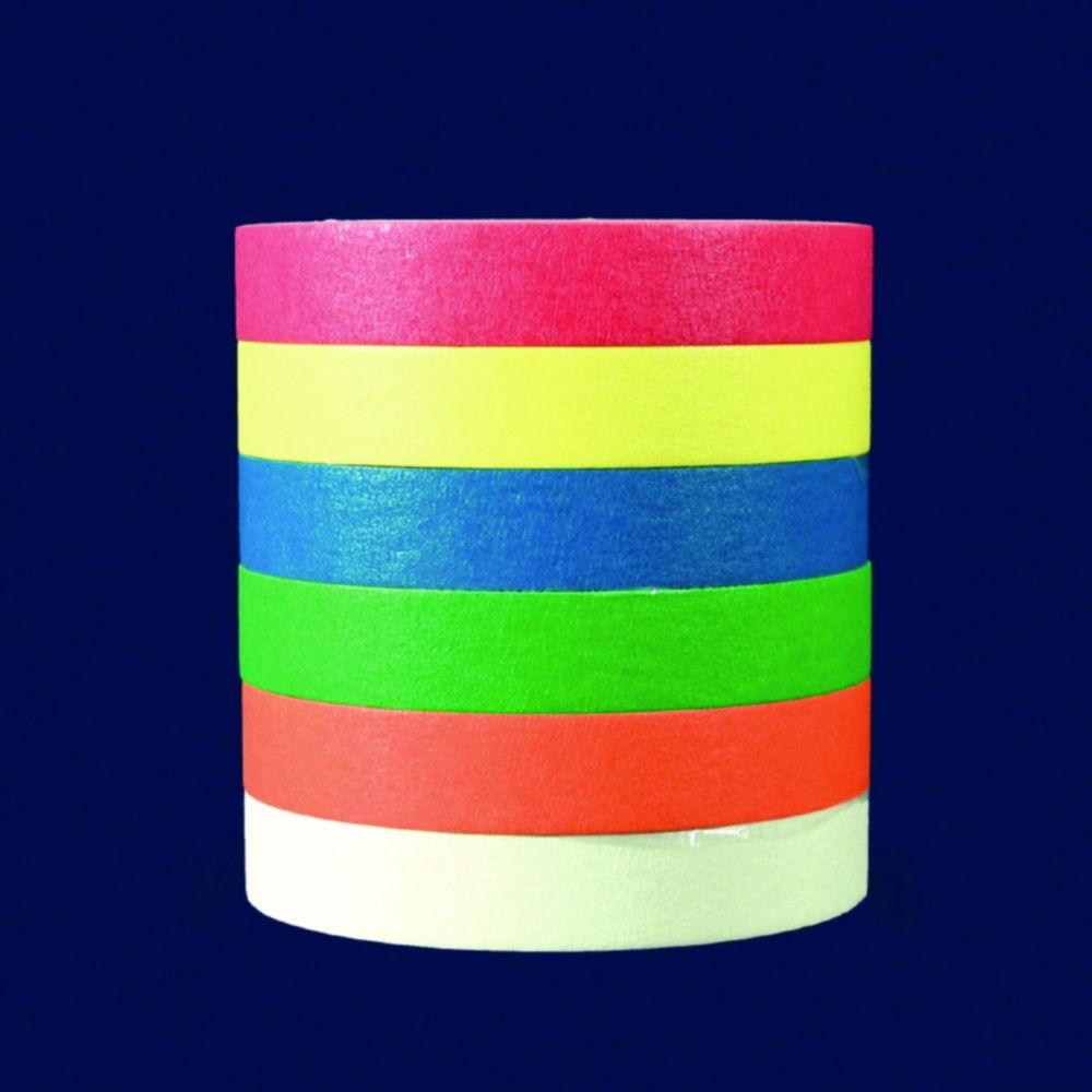 ISOLAB Writable Adhesive Label Tape 19 mm Rainbow Set, 30 m Rolls, Pack of 6