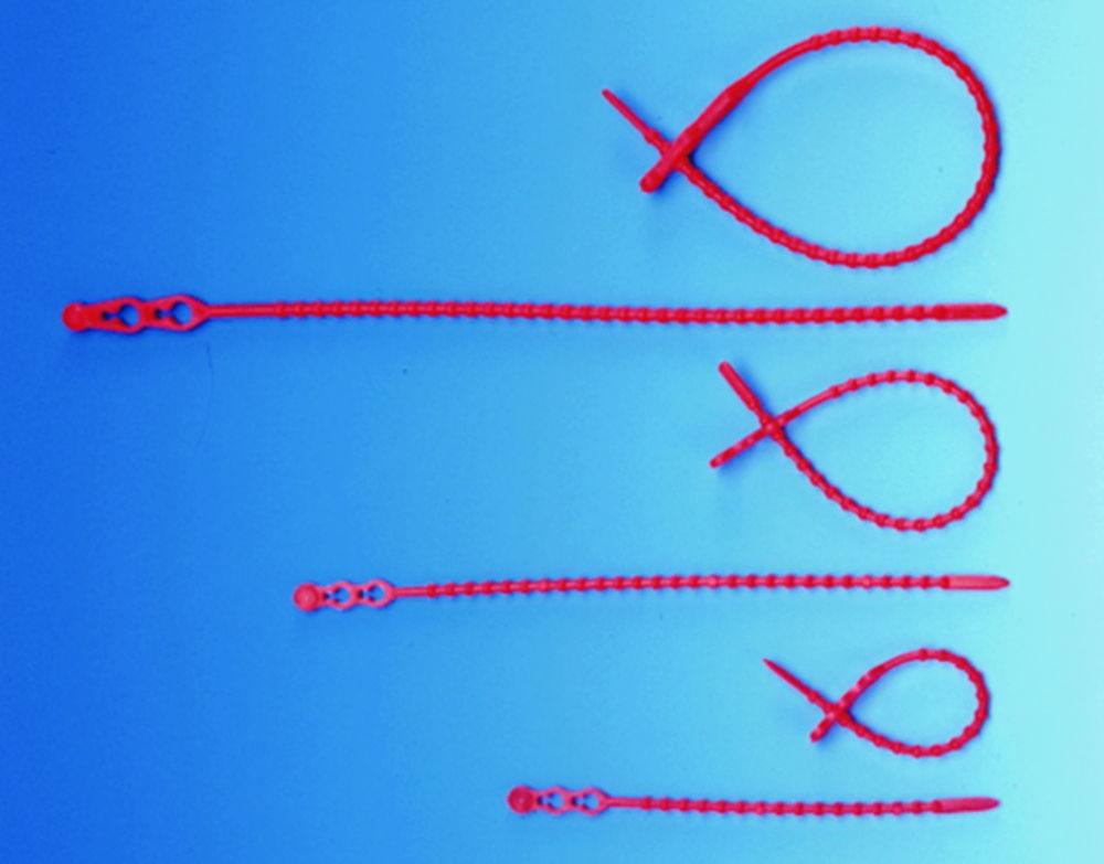 Württ Allplastik Lightning Sealers, Red Plastic, 120 mm Length – Pack of 1000 