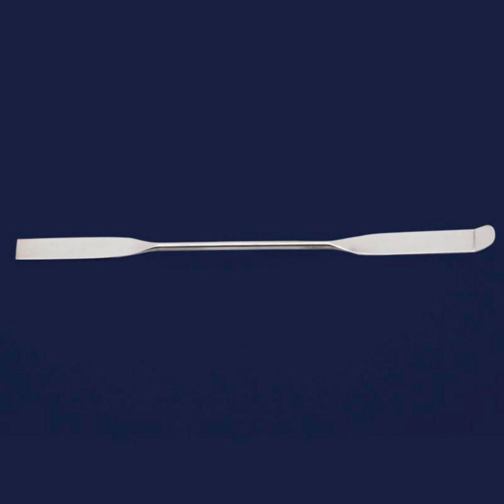 ISOLAB Double-Ended Spatula, 130 mm, Straight, Stainless Steel